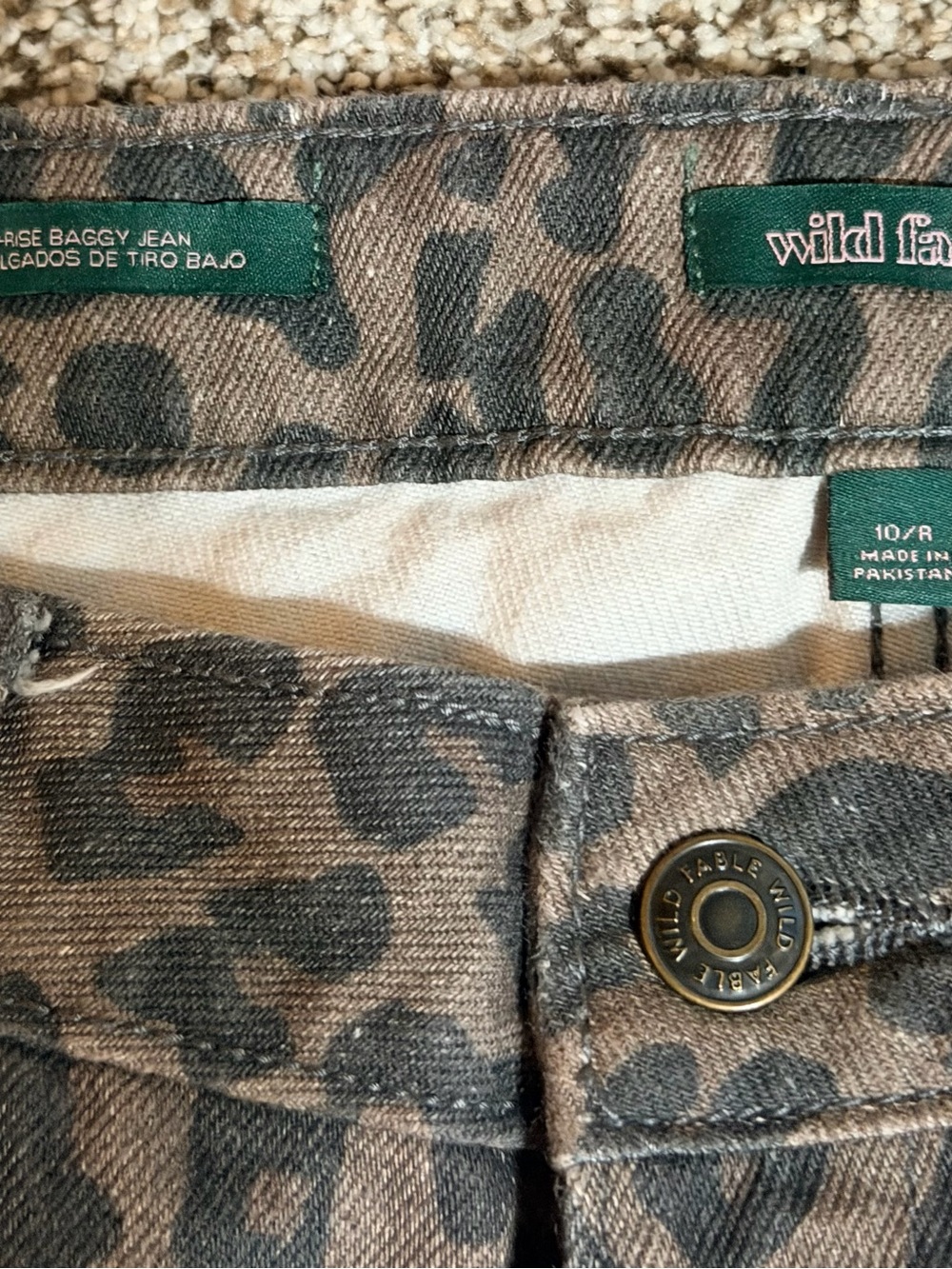 Wild Fable (Target brand) Leopard Print jeans - Picture 2 of 4